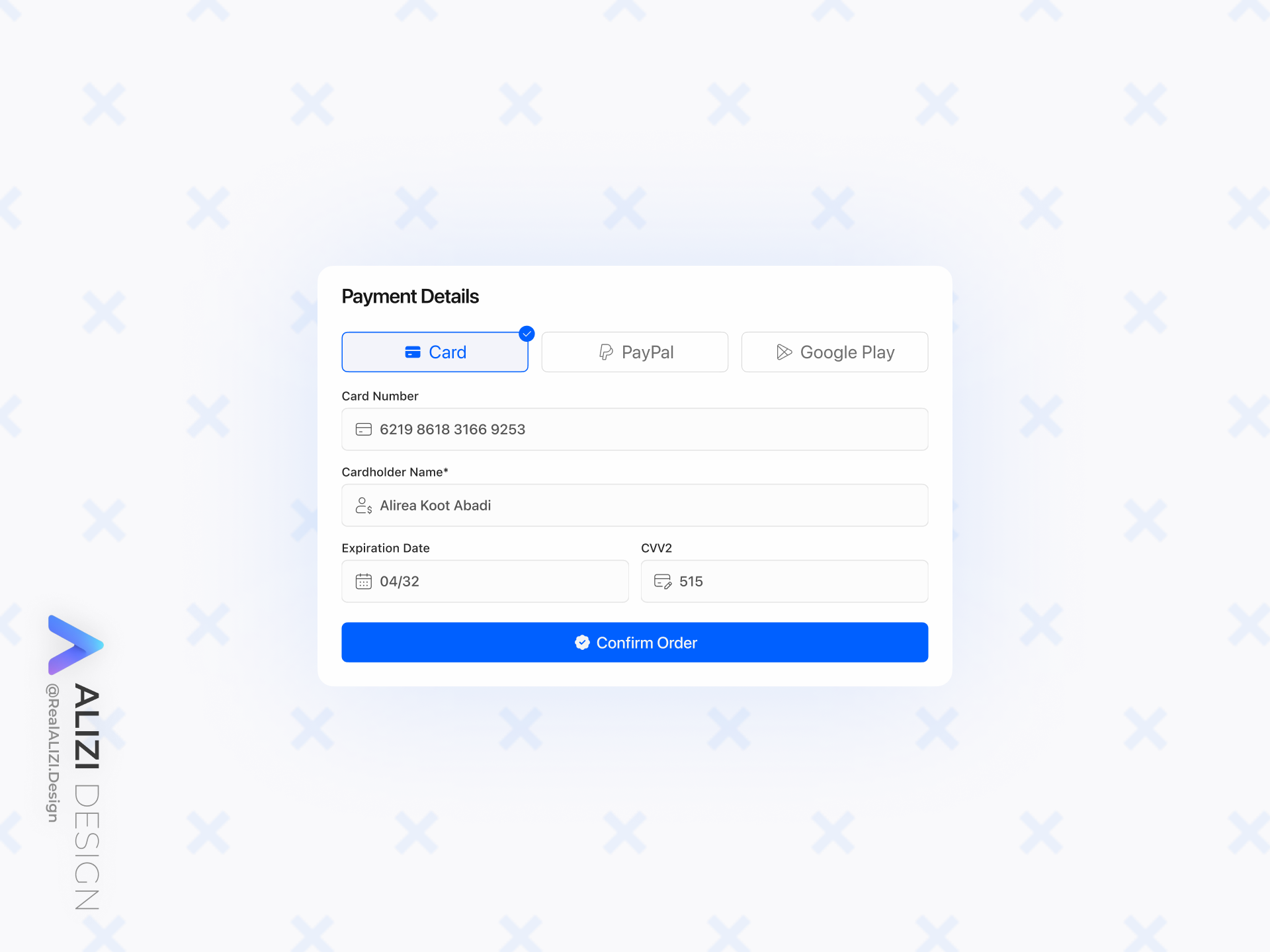 Payment Details ui