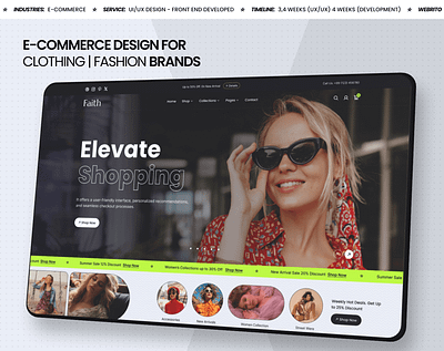 E-commerce Design for Clothing | Fashion Brands faith graphic design logo product design shopify ui design ux design website design website development