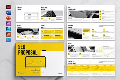 SEO Proposal Template Landscape a4 template affinity publisher business proposal digital marketing indesign template landscape design marketing template proposal template seo proposal us letter