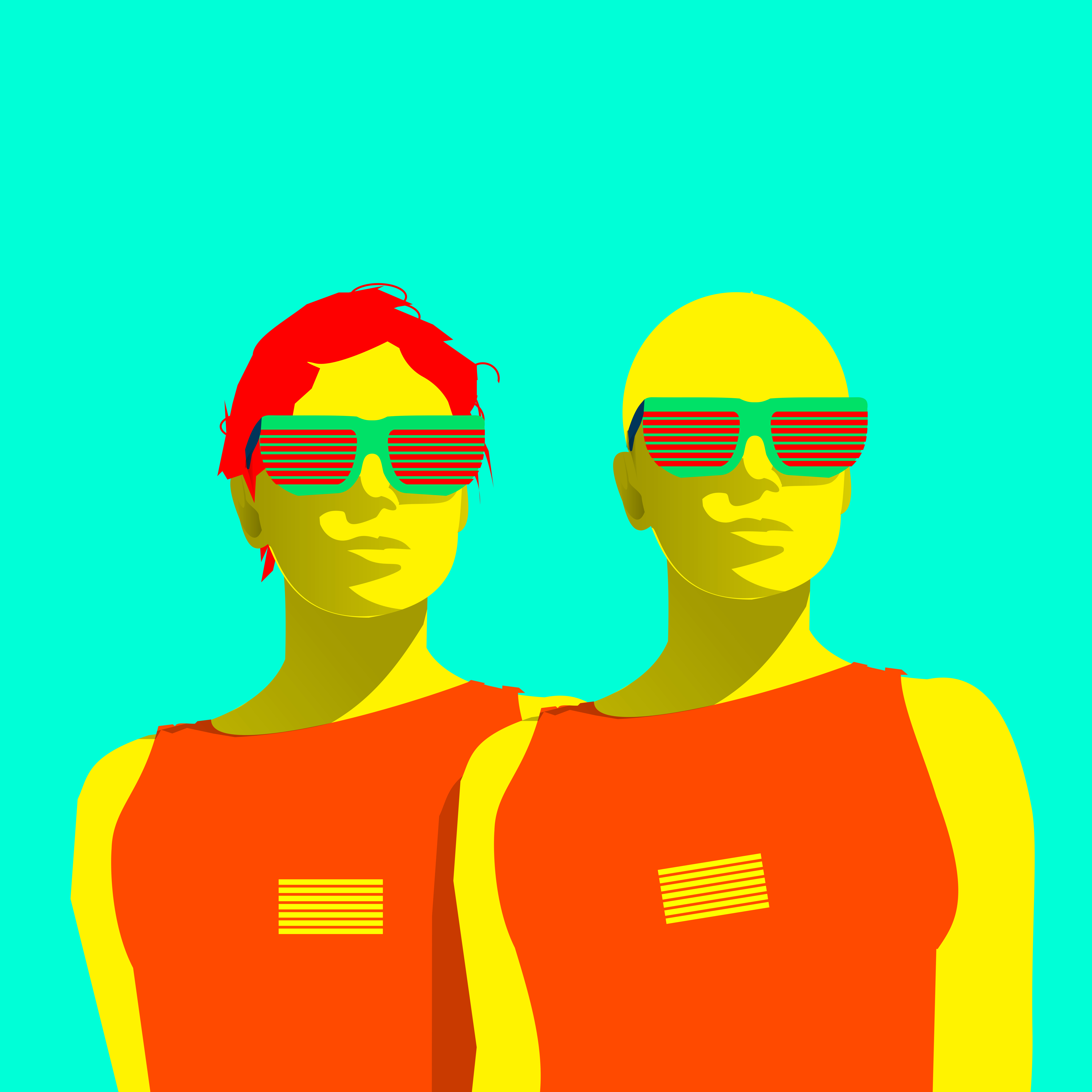 slat and slap doodle illustration shades shunte88 slap slats swimmers vector