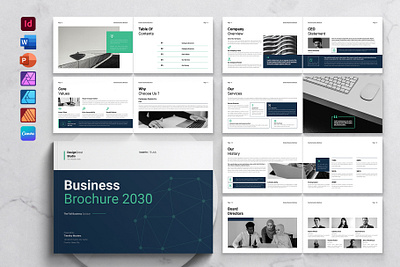 Business Brochure Template Landscape a4 landscape brochure template business brochure company profile corporate design indesign template landscape design marketing materials print design us letter
