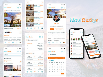 NaviCation - Your travel companion app. branding figma logo mobile app ui ui design vacation