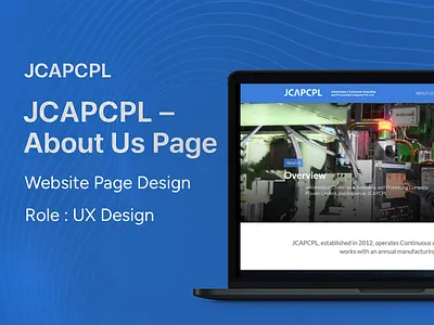 JCAPCPL About Us Website Page Design aboutuspage branding corporatewebsite landingpage modernui uidesign uxdesign uxui visualdesign webdesign