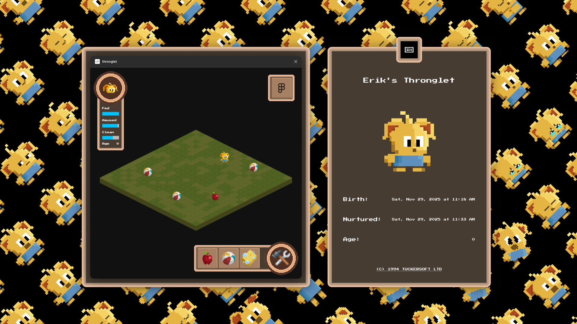 Thronglet animation game netflix retro