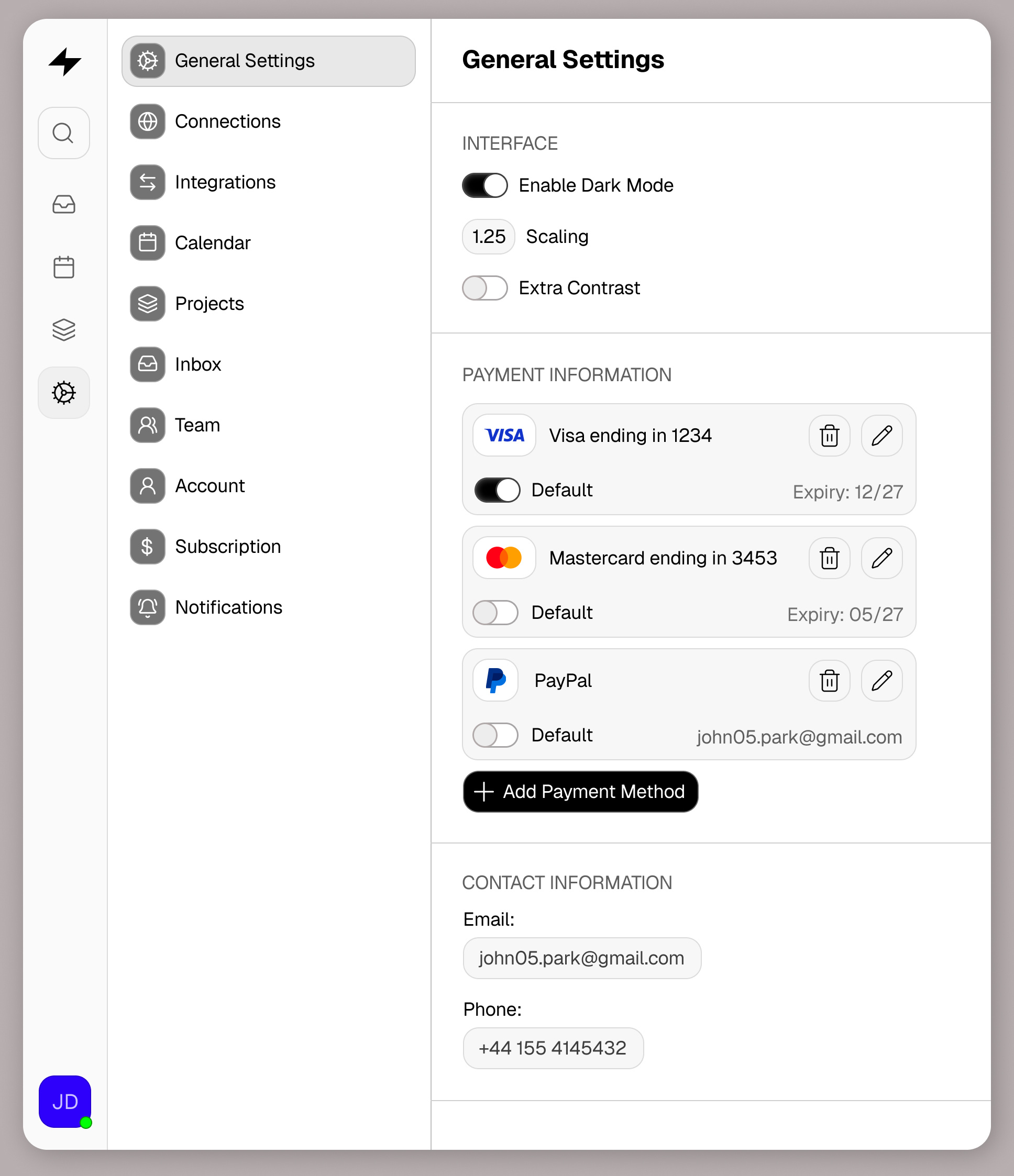Settings app figma graphic design setting ui ux web