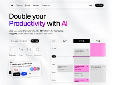 Landing Page ai app branding figma graphic design landing page ui ux web