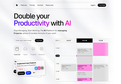 Landing Page ai app branding figma graphic design landing page ui ux web