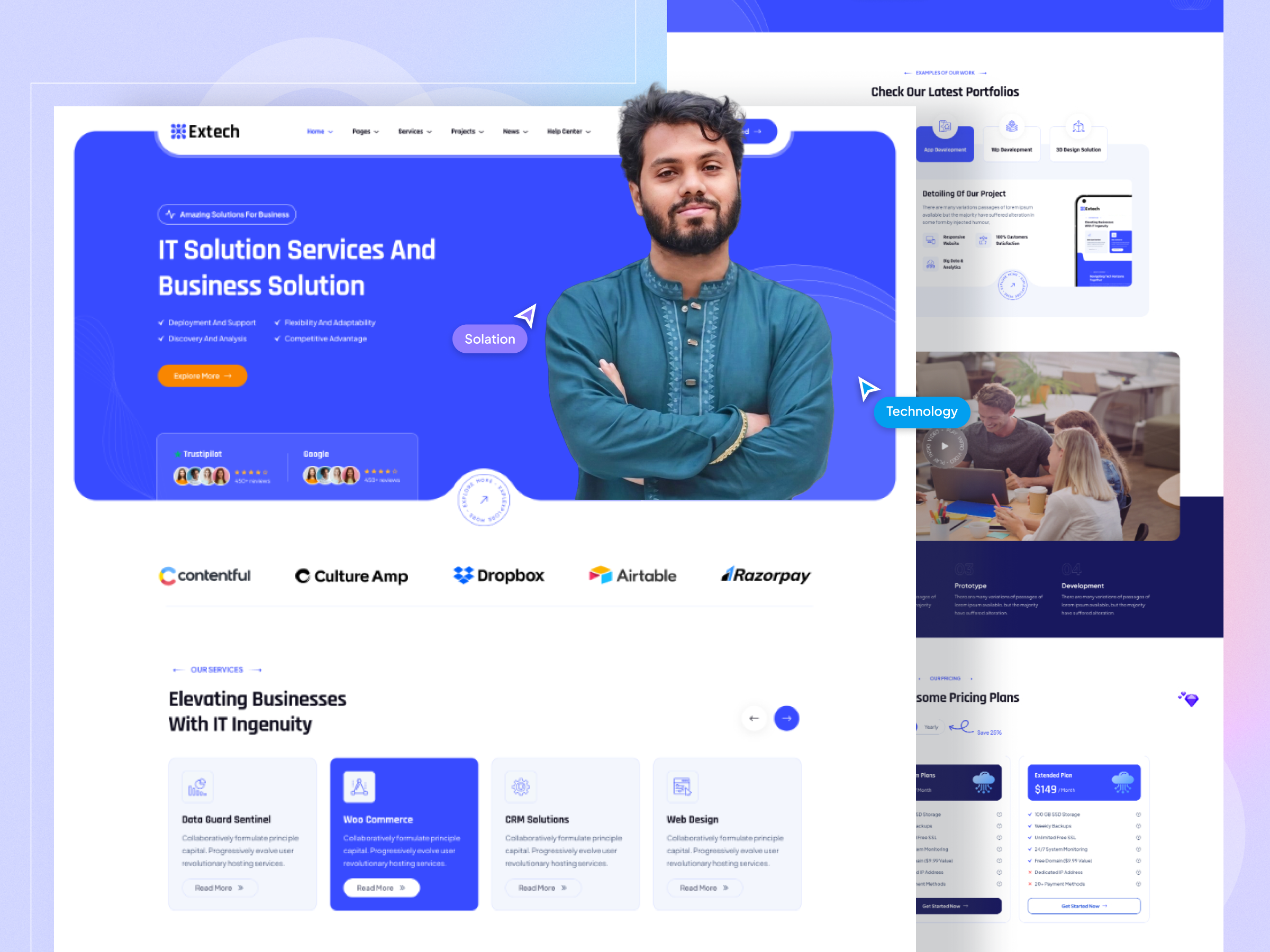 IT Solution Agency Responsive Website | Modern | Scalable UIUX agency business company corpporate creative digital innovative it marketing modern saas saas template software software template solutions solutions template startup sturtup technology technology company