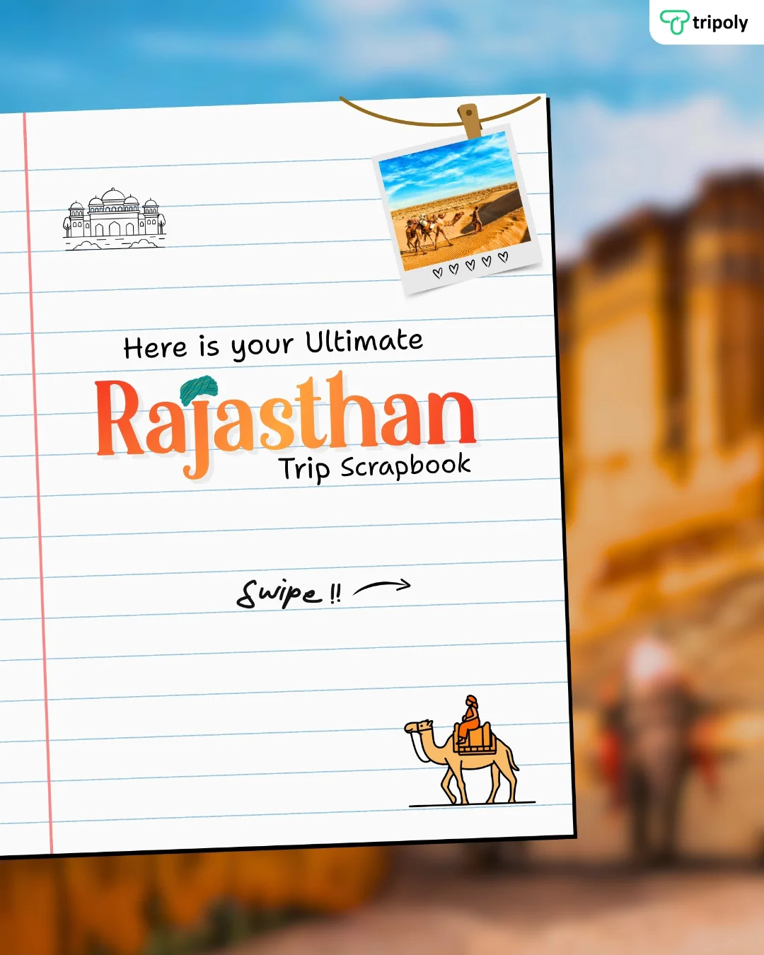 Rajasthan Travel Guide Carousel branding design graphic design illustration marketing print vector visual