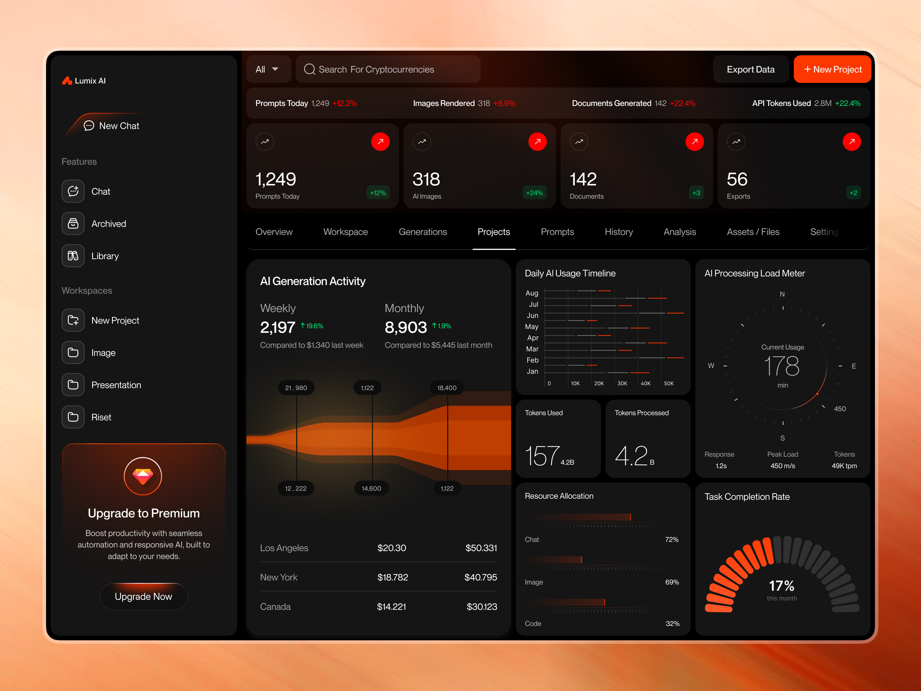 Example of Ai Productivity Platform UI/UX Design