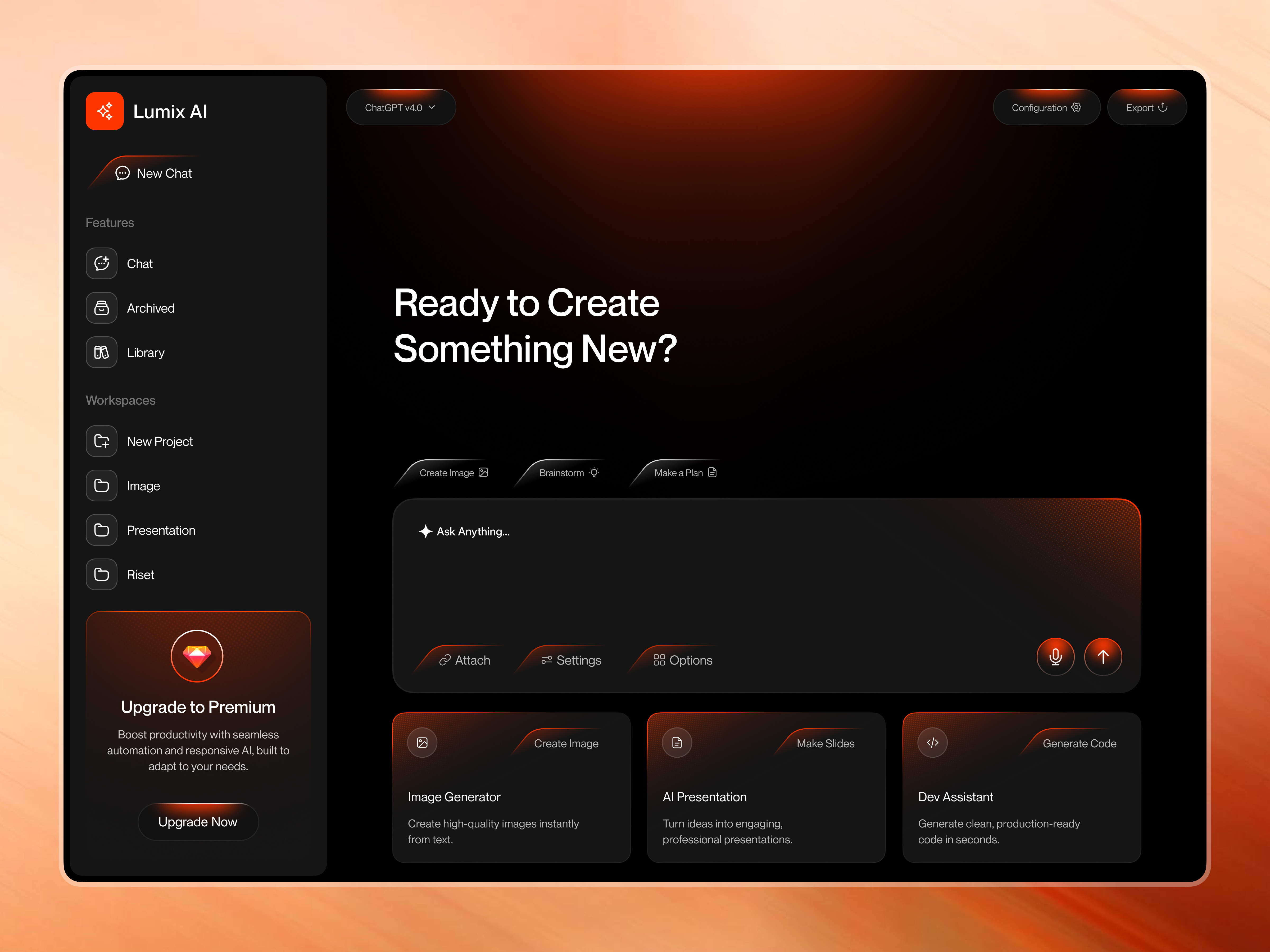 Example of Ai Productivity Platform UI/UX Design