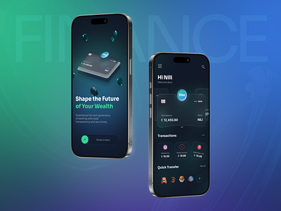 Future Banking & Wallet App appdesign banking darkmode figma fintech productdesign ui uxui