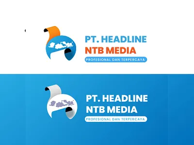logo of PT Headline NTB Media branding design graphic design illustration logo typography vector