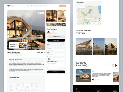 Housen | Real Estate Details Web Design architecture web clean layout framer housing website juice lab listing page ui minimal ui modern homes premium ui product design property booking property details ui property page real estate ui real estate website ui design ui ux video hero ui webflow website ui