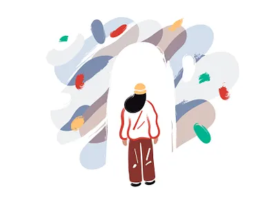 Walking Into Clarity character design design illustration product ui vector webdesign