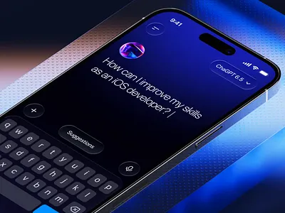 ChatGPT 6.5 - AI Assistant ai ai agent ai app ai assistant ai bot ai chat ai interface ai ui animation artificial intelligence assistant chatgpt gemini interaction design mobile premium design product design siri startup