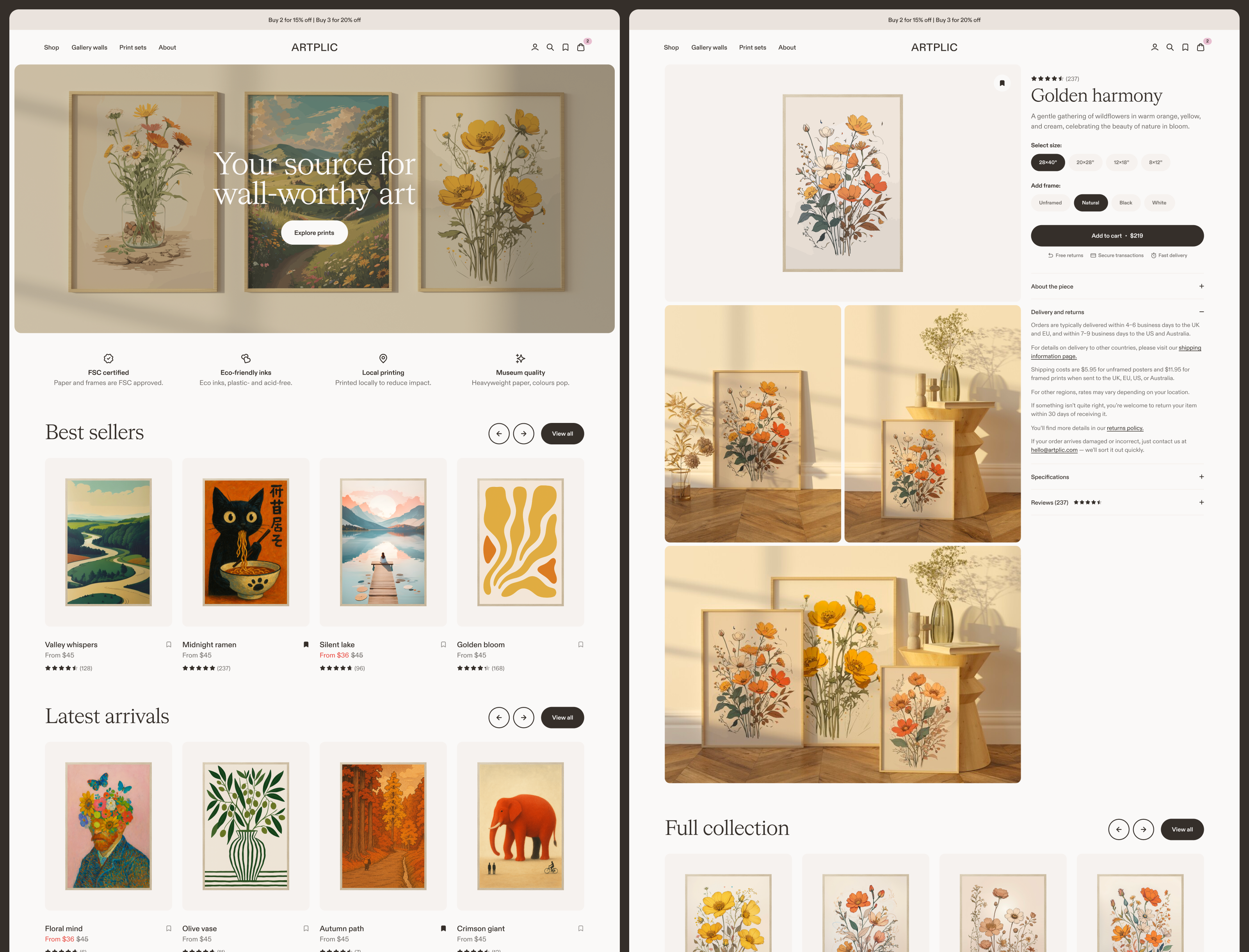 Example of E Commerce Website Design | Shopify