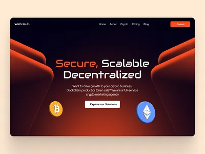 Web 3 Agency website agency branding crypto design illustration landing page landing page agency logo ui ux web 3 agency website web design website