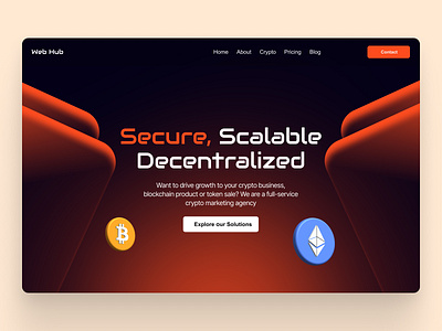 Web 3 Agency website agency branding crypto design illustration landing page landing page agency logo ui ux web 3 agency website web design website