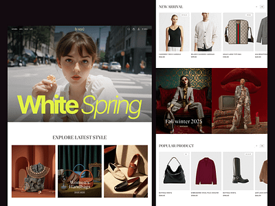 Fashion Homepage Design for ecommerce website category page ui clean interface conversion focused ecommerce design fashion ecommerce fashion website fasion hero section design homepage design homepage ui luxury fashion modern ui ux responsive web design retail website shopping experience ui ux web redesign