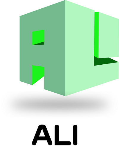 ALI 3d ali branding graphic design illustration typography vector
