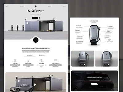 NIO - Luxury Elegant Smart Car Product Detail Showcase Website car clean company profile electric car ev futuristic landing page luxury minimalist modern product design product showcase showcase website sustainability sustainability website ui ui design web web design website