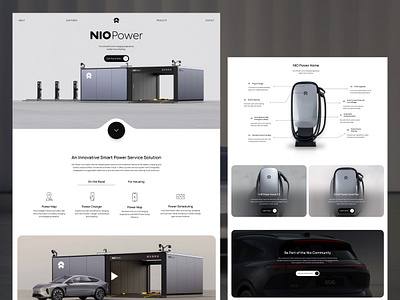 NIO - Luxury Elegant Smart Car Product Detail Showcase Website car clean company profile electric car ev futuristic landing page luxury minimalist modern product design product showcase showcase website sustainability sustainability website ui ui design web web design website