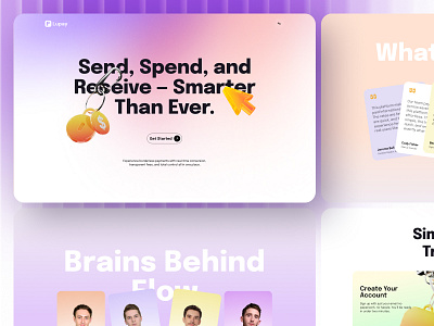 Lupay - Fintech Website Design banking banking saas banking website bold colorful digital bank finance fintech ui fintech website design gradient homepagedesign landing page design online payment payment payment system saas landing page saas website uiuxdesign web design website design