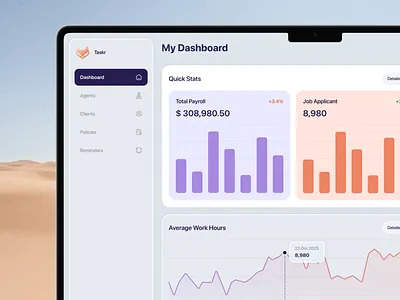 SaaS - HR Dashboard Design dashboard design hr hr dashboard hr dashboard design interface saas saas dasboard web app web design web3