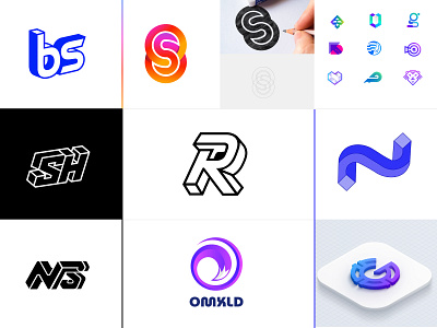 3D Logo Collection | Modern Lettermark & Monogram Set 3d branding 3d letter logo 3d logo brand identity creative logo dribbble showcase futuristic logo geometric logo gradient logo lettermark logo collection logo designer minimal logo modern logo monogram logo tech logo unique logo vector logo