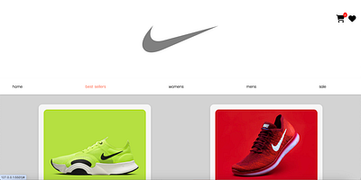 Nike Concept site branding graphic design ui ux