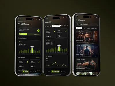 Fitness Mobile App UI/UX — Designed for Real Progress app interface product service startup ui ux web