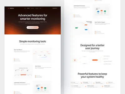 Real-Time System Monitoring platform design design product service startup ui ux web