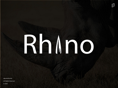 Rhino Logo Concept animal animal logo brand identity branding brandmark design graphic design icon inspiration logo logos logotype rhino shape text logo vector