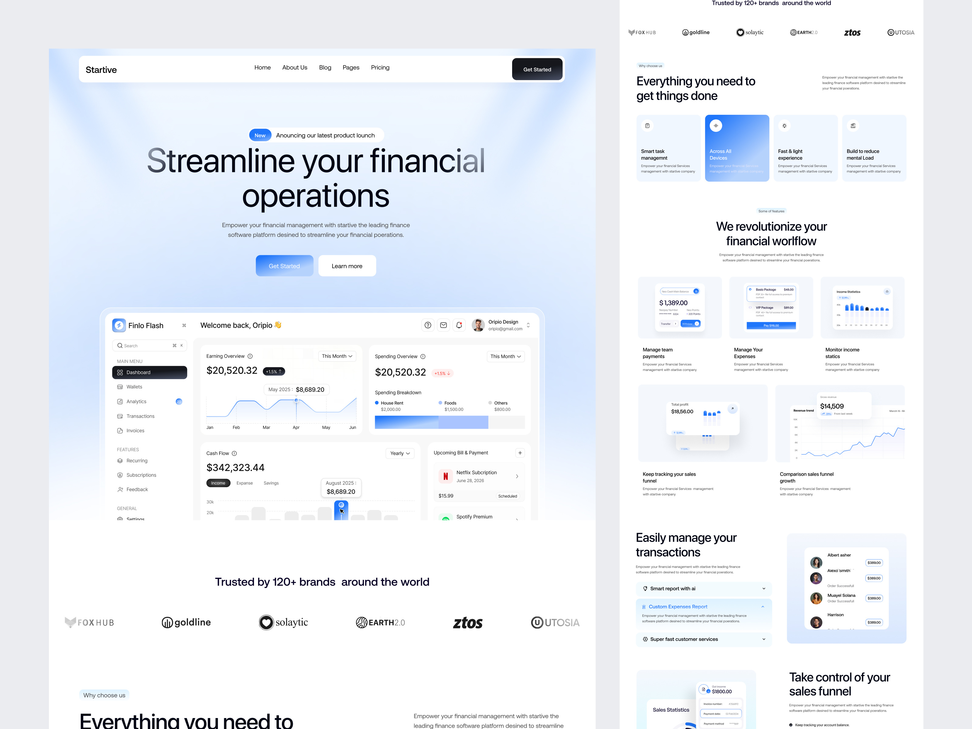 Example of Saas Landing Page