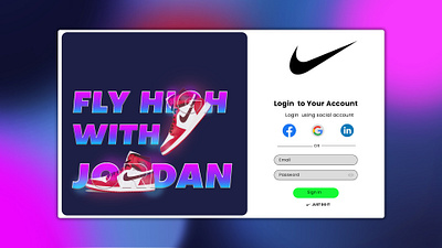 Sign Up Page - Fly High with Jordan branding design graphic design illustration ui