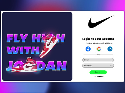 Sign Up Page - Fly High with Jordan branding design graphic design illustration ui