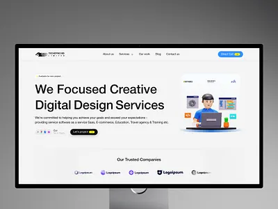 Agency Hero Section Concept Design herosection landingpage ui uidesign webdesign