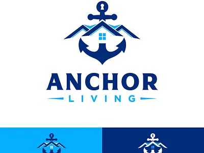 Logo for Real Estate Company. anchor logo home logo house logo real estate realtor