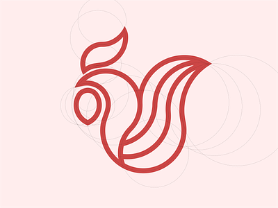 Rooster Farm Logo animals awesome branding chicken circle clean corporate branding design golden ratio graphic design grid illustration line logo logodesign minimal modern rooster simple vector