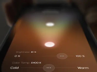 Projector Mobile App – Smart Light Control UI admin app app design b2b crm design interface light mobile mobile app mobile design product projector saas smart home software ui ux