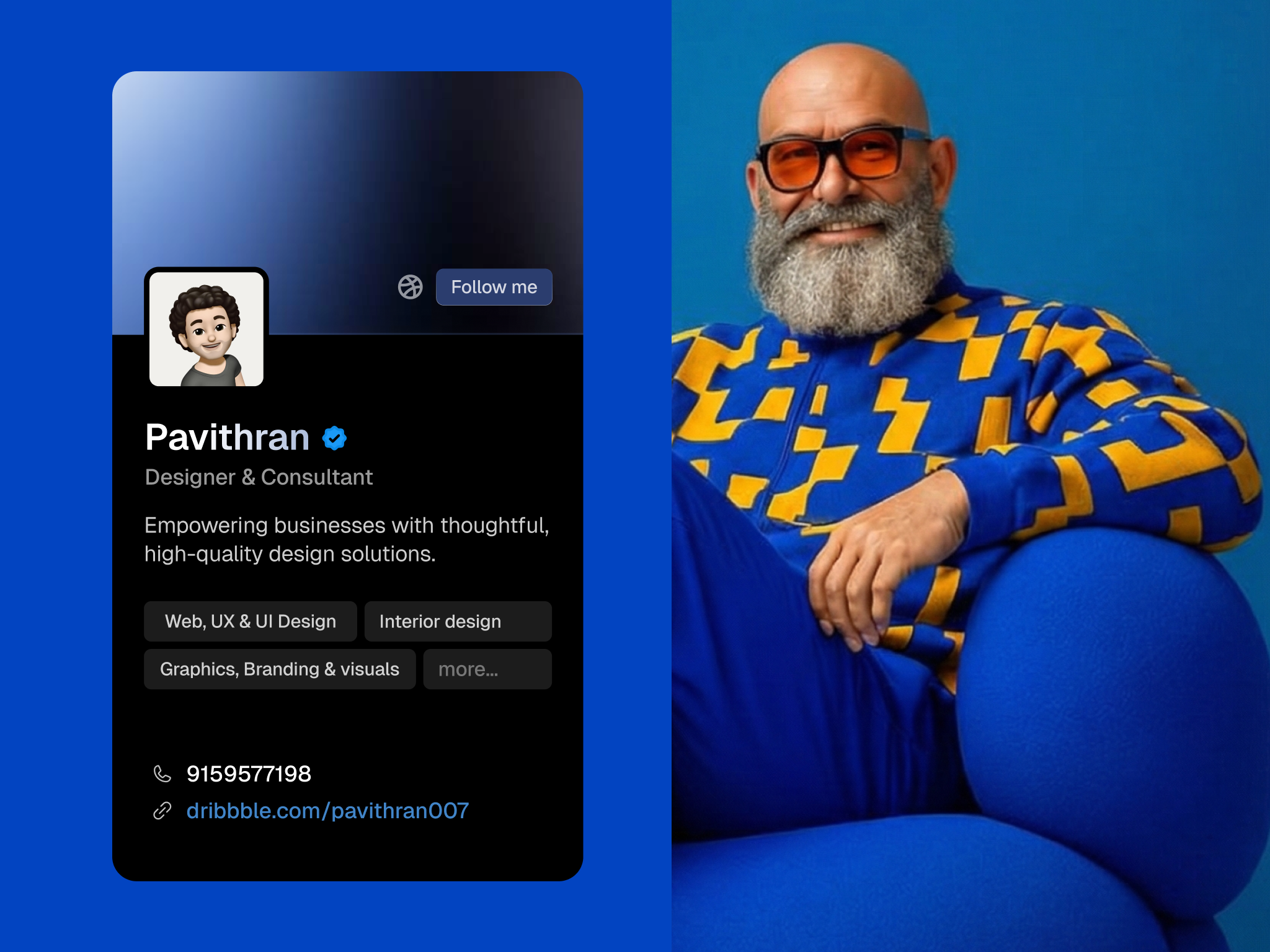 Business Card - Pavithran business card design graphic design marketing