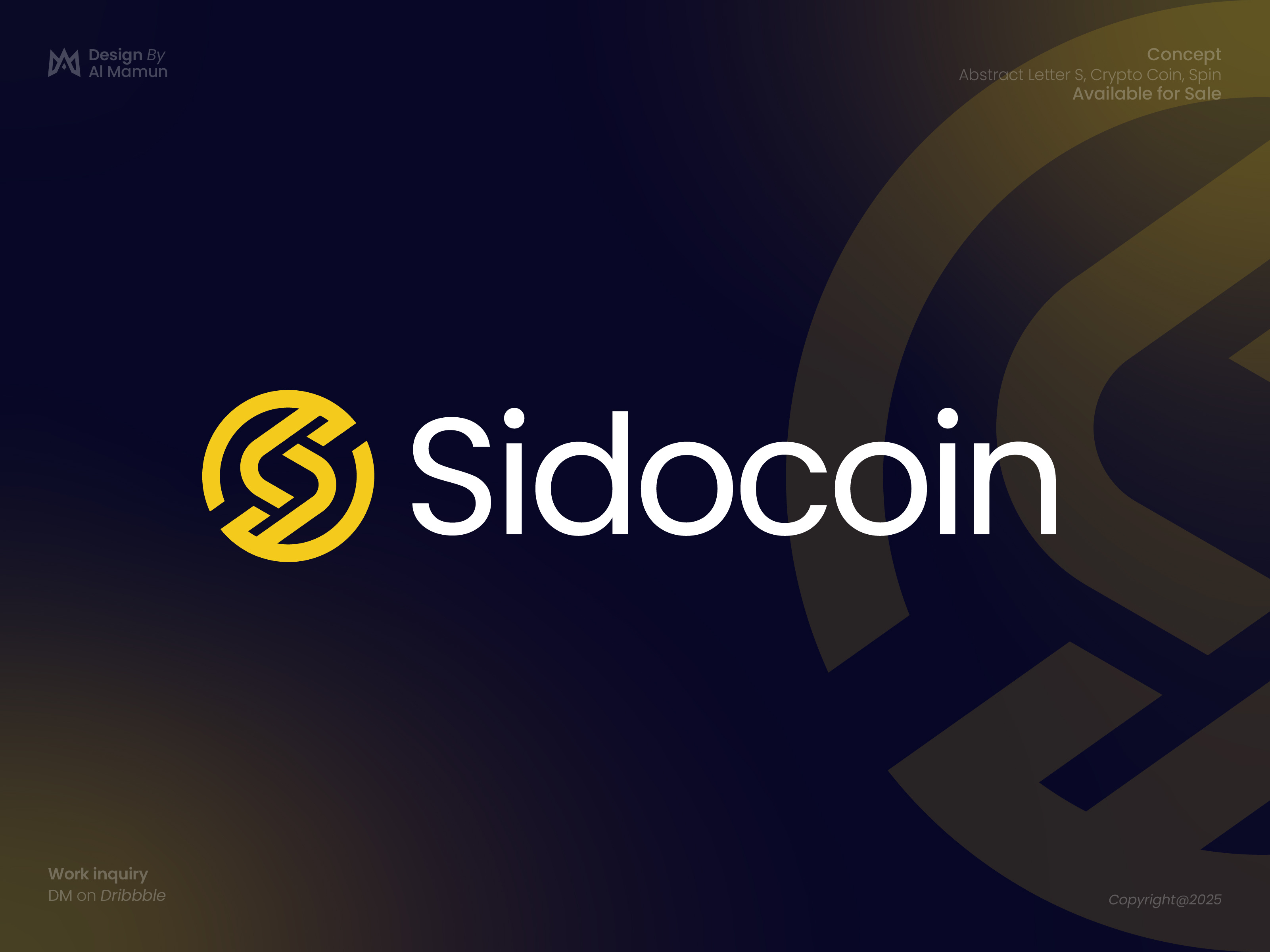 Modern Letter S, Spin, Crypto Coin Logo bitcoin blockchain brand mark branding coin logo crypto identity letter s logo logo logo design logo designer logo icon logo type modern logo money s logo spin logo symbol timeless