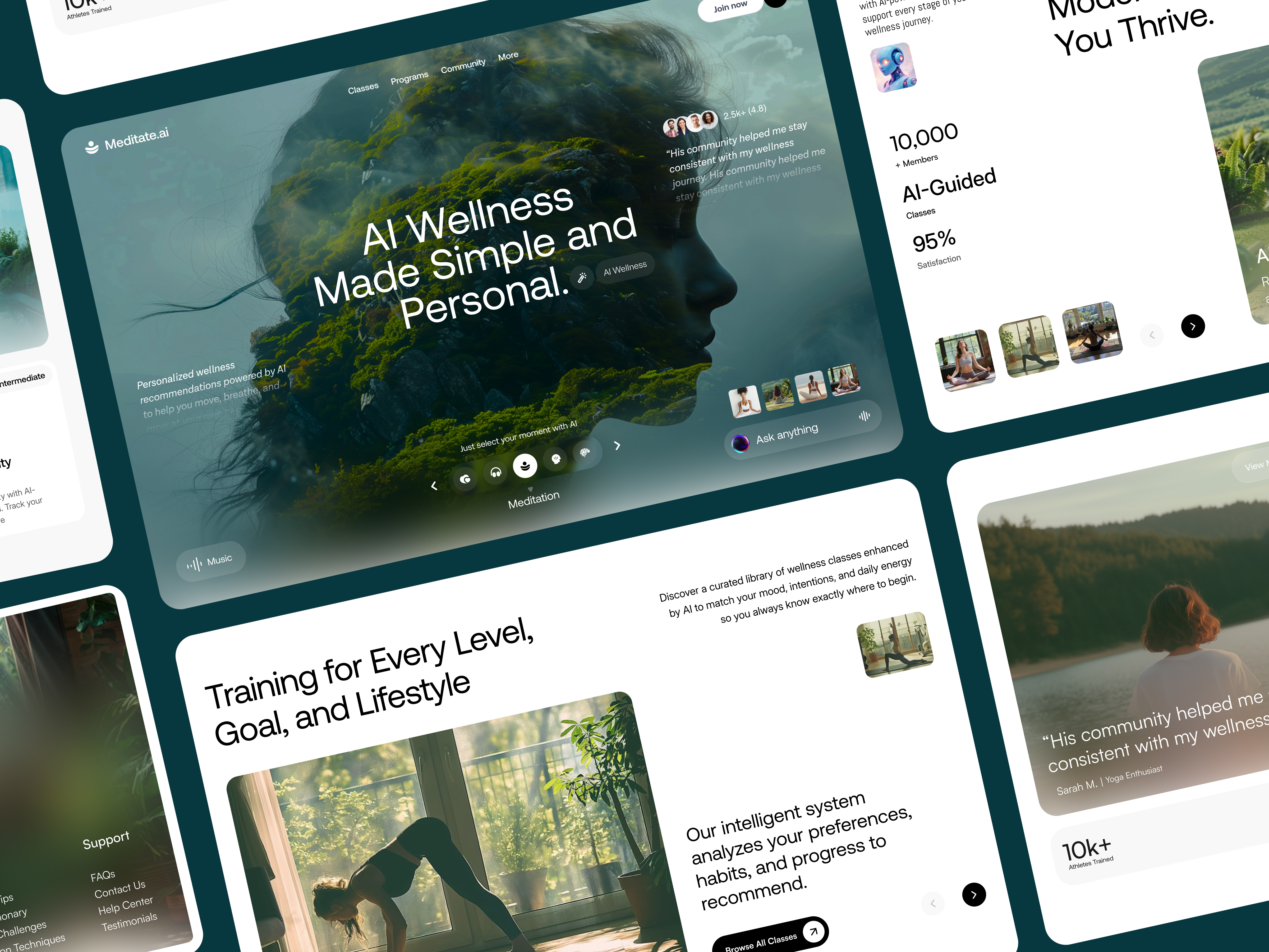 Example of AI-Powered Wellness Website — Personalized UI/UX Case Study