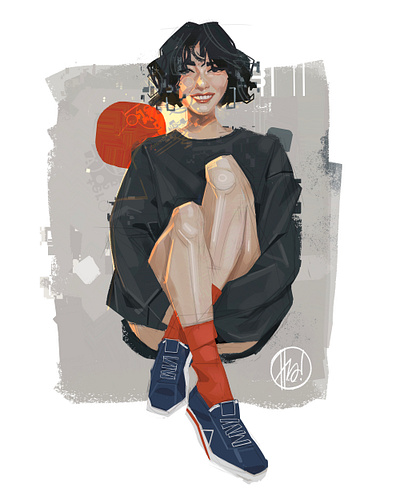 Speed Girl creative art digital art illustration lifestyle speed painting