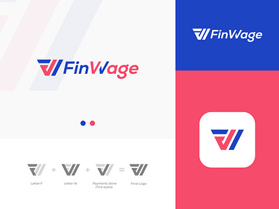 FinWage | Finance Logo & Branding Design brand brandidentity branding design finance finance logo illustration letter f logo letter w logo logo design logodesign minimal logo modern logo saas logo tick logo ui