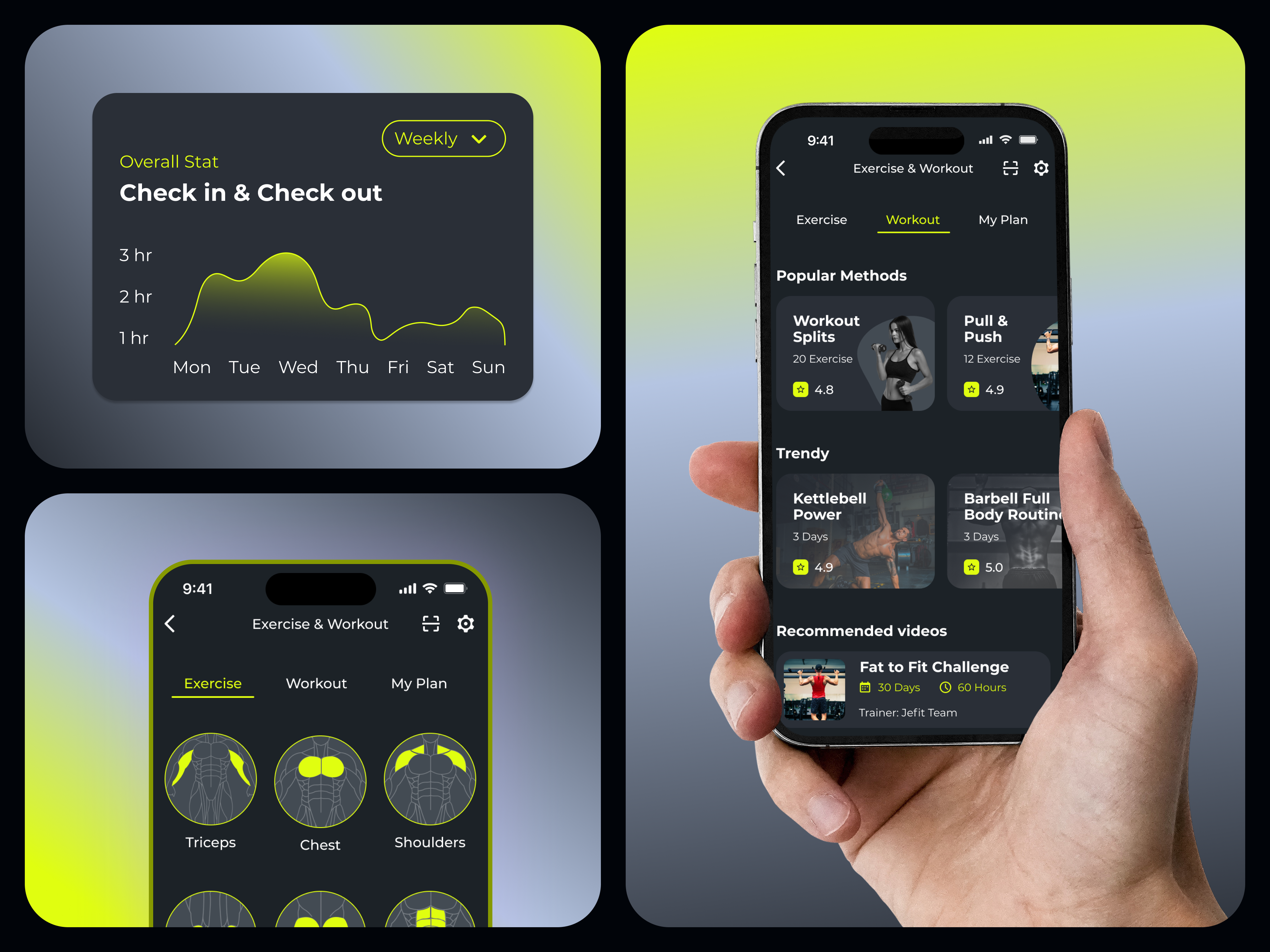 Gym, Fitness and Wellness Mobile App app design fitness gym mobile nutrition tracker tracking ui ux wellness workout