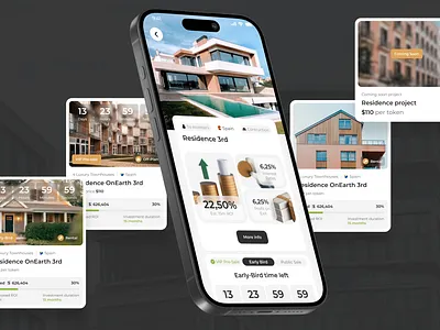 Real Estate Investments App investment app mobile app real world assets tokenization ui