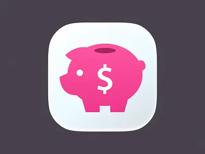 Piggy animal app icon appicon brand branding budgeting dollar finance icon illustration ios logo logo design mark money pig piggy saving symbol ui