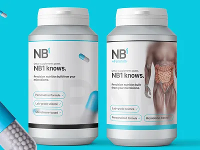 Packaging NB1 gut supplements health label packaging